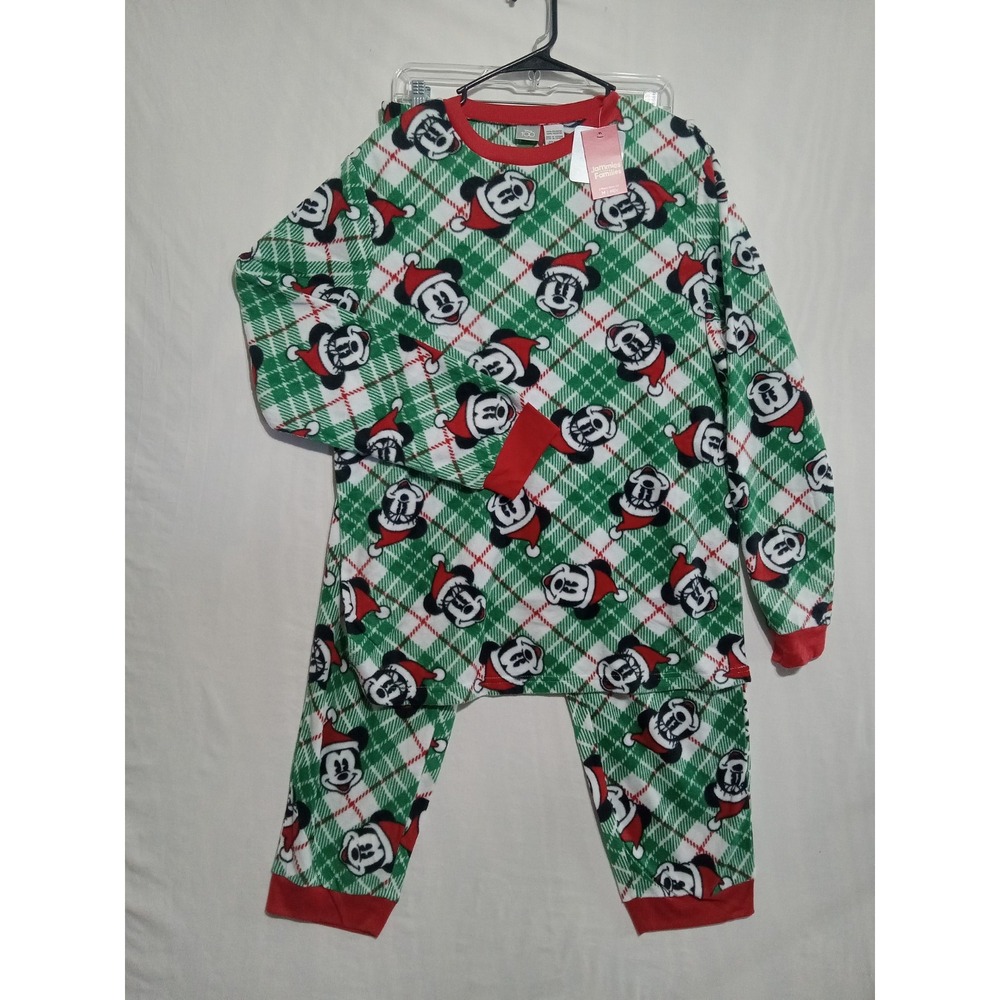Disney's Mickey Mouse & Minnie Mouse Christmas Pajama Set Sz Med Men Famil Match